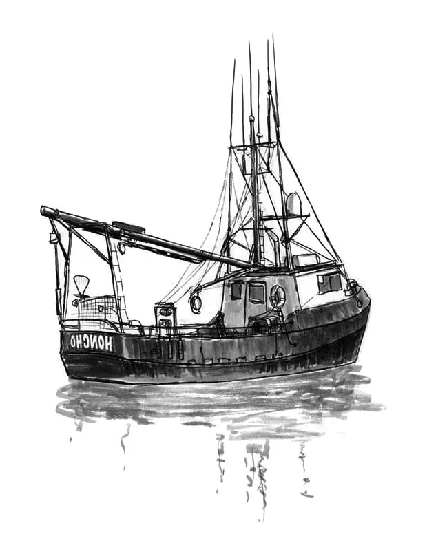 Fishing boat s kids play color