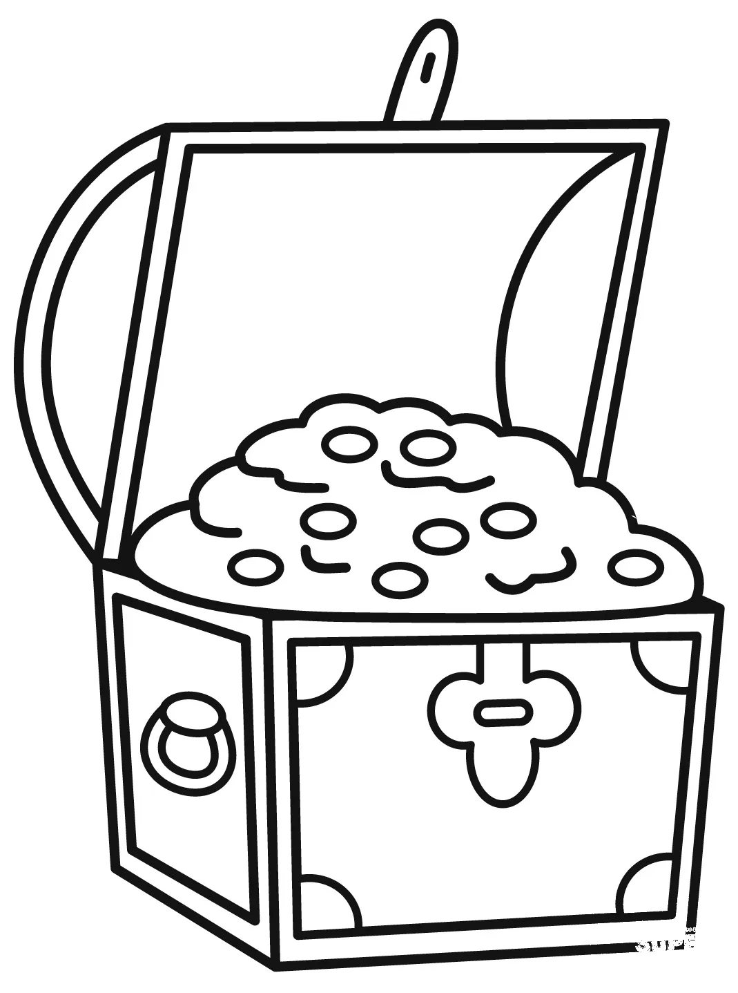Treasure Chest coloring page - ColouringPages