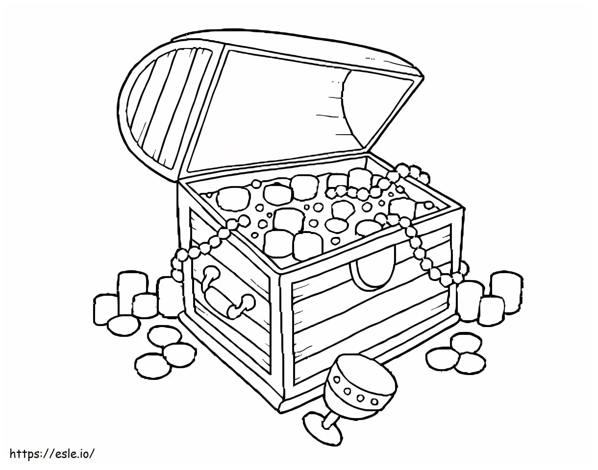 Print Treasure Chest coloring page