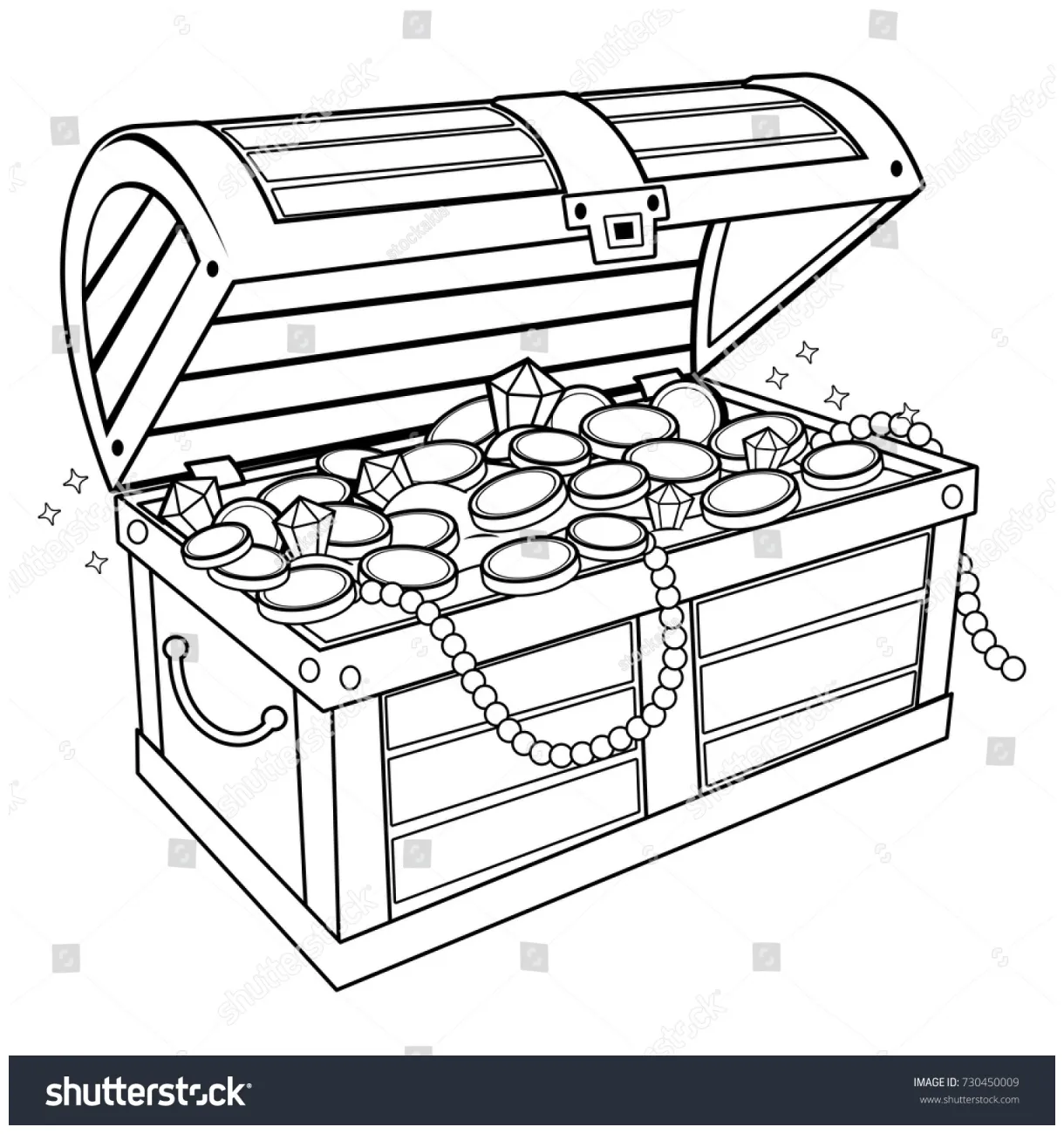 452 treasure chest coloring page stock vectors, s & vector art