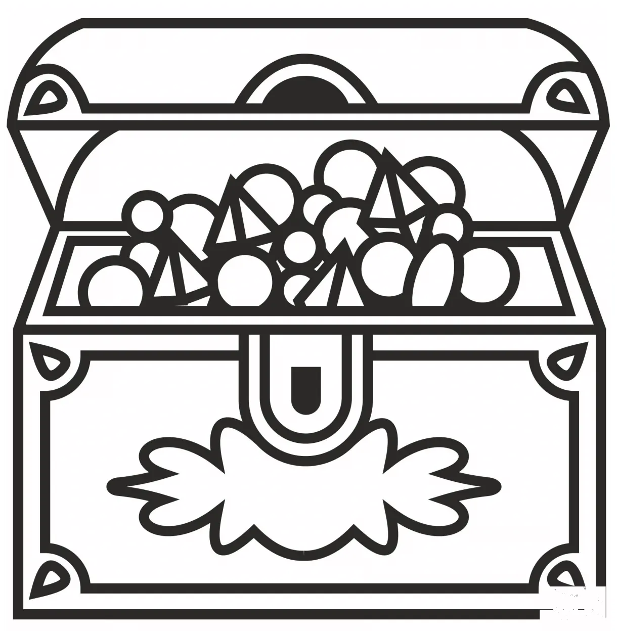 Treasure chest coloring page colouringpages