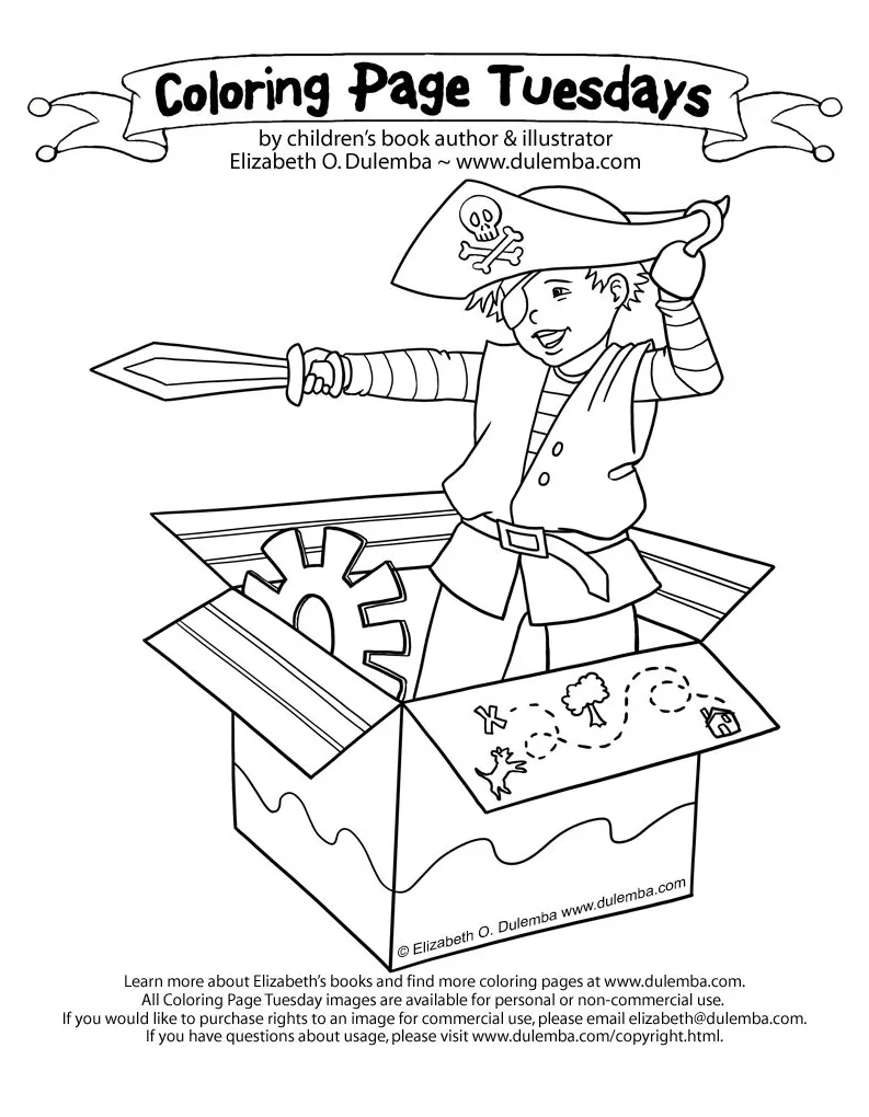 Free Open Treasure Chest Coloring Page, Download Free Open Treasure