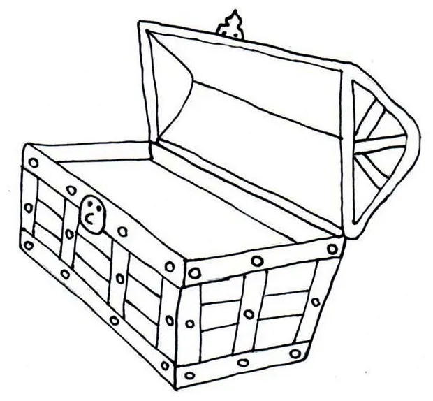 Open Treasure Chest Coloring Page - Coloring Home