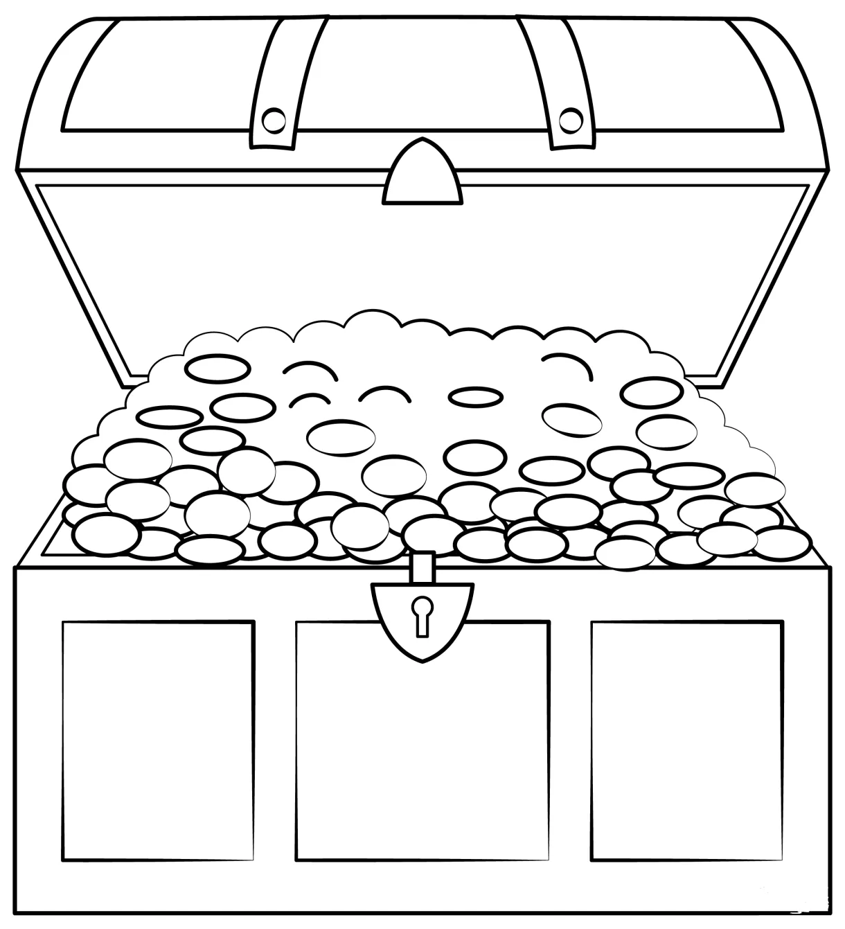 Treasure Chest coloring page - ColouringPages