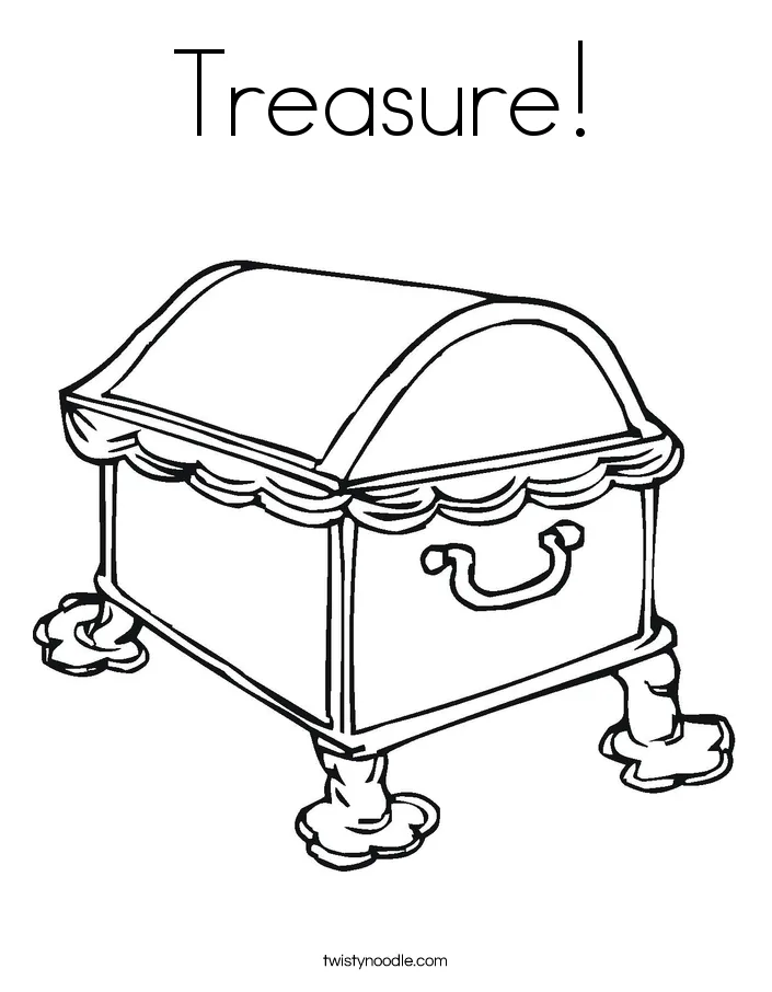 Treasure coloring page twisty noodle