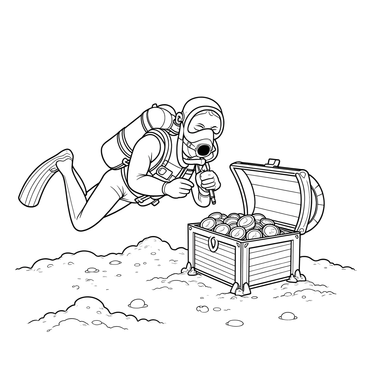 1 best scuba diver coloring pages free printable pdfs