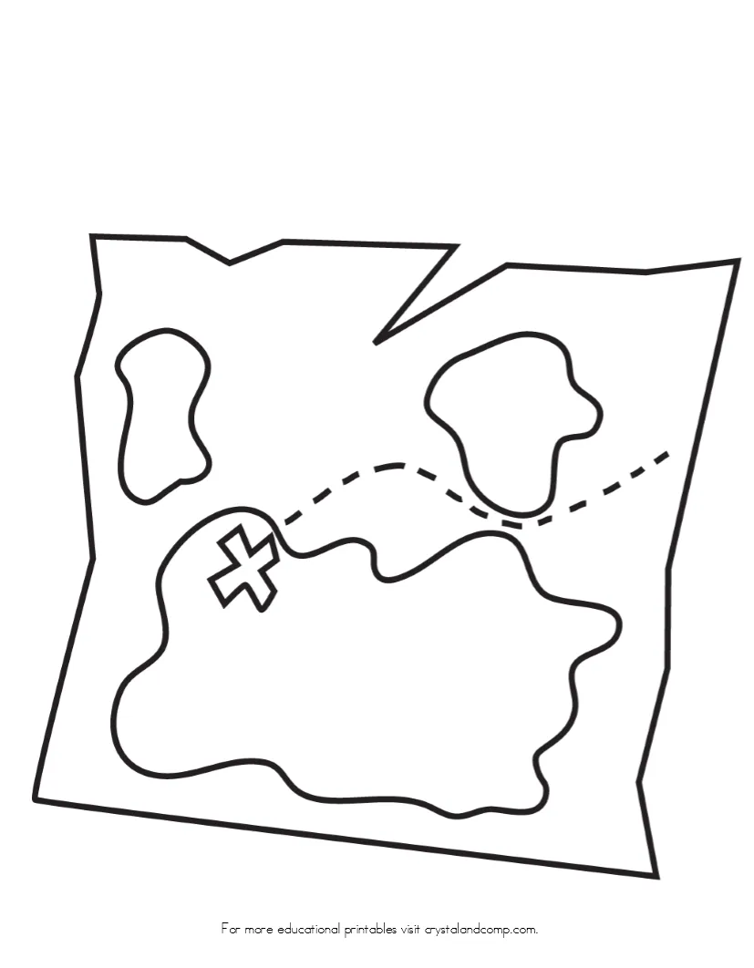 X marks the spot coloring pages