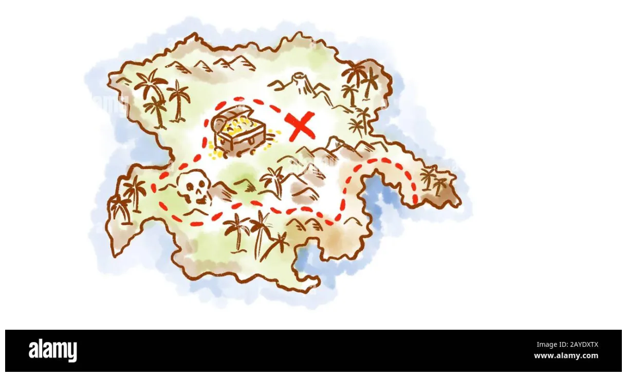 X marks the spot treasure map