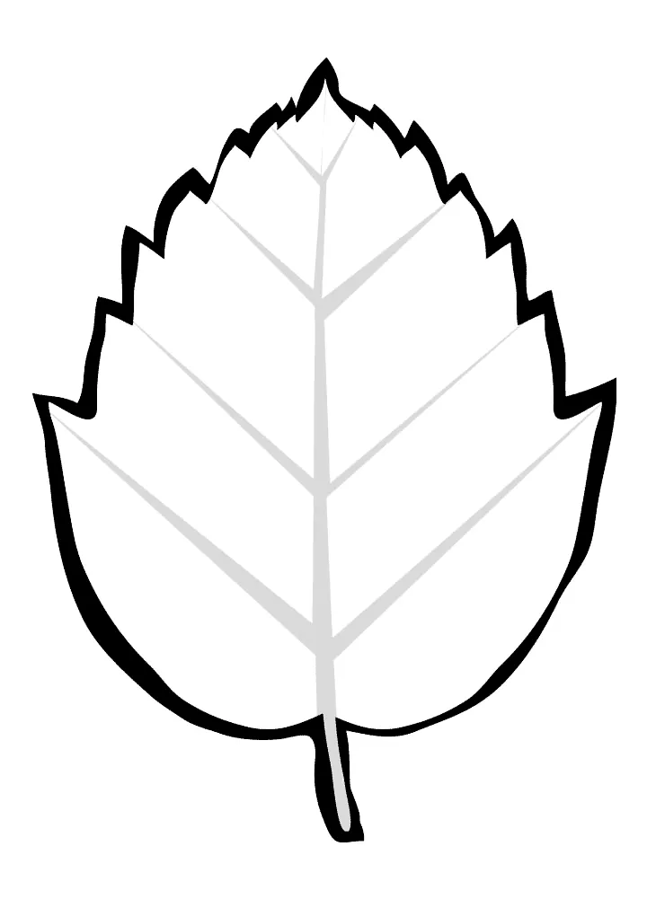 Coloring page tree leaf