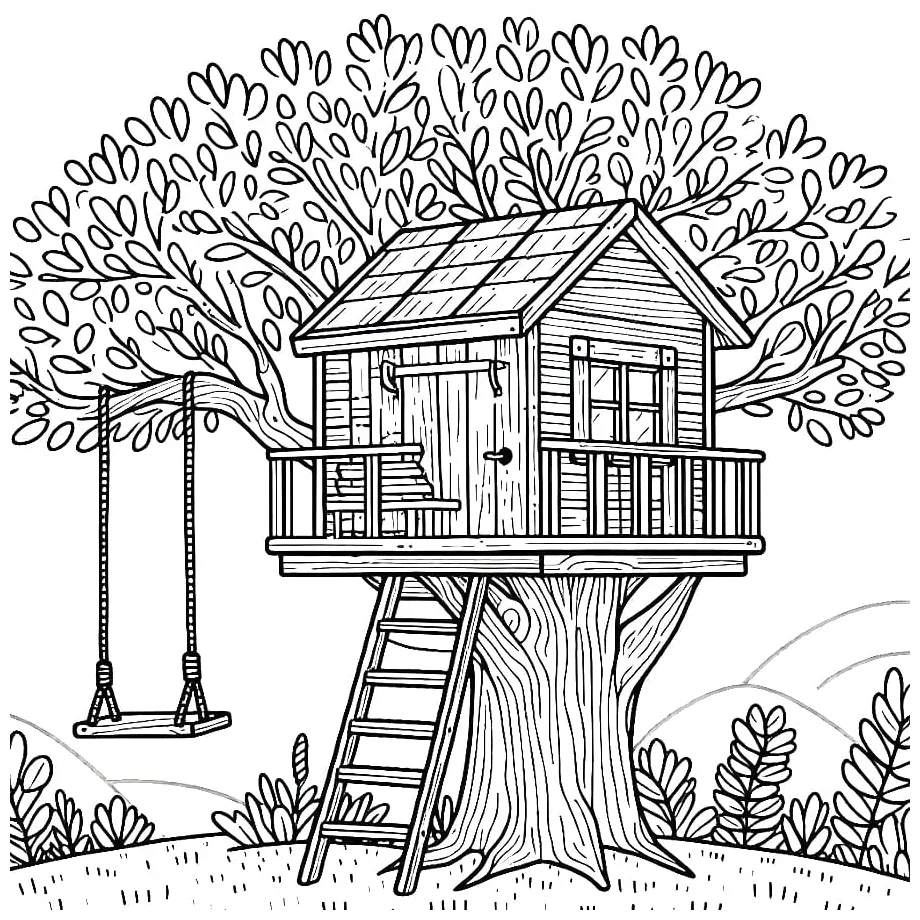 Tree house coloring pages coloringlib
