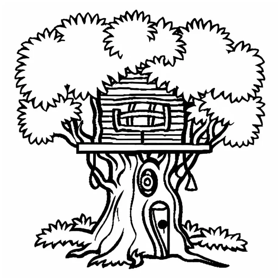 Tree house coloring pages coloringlib
