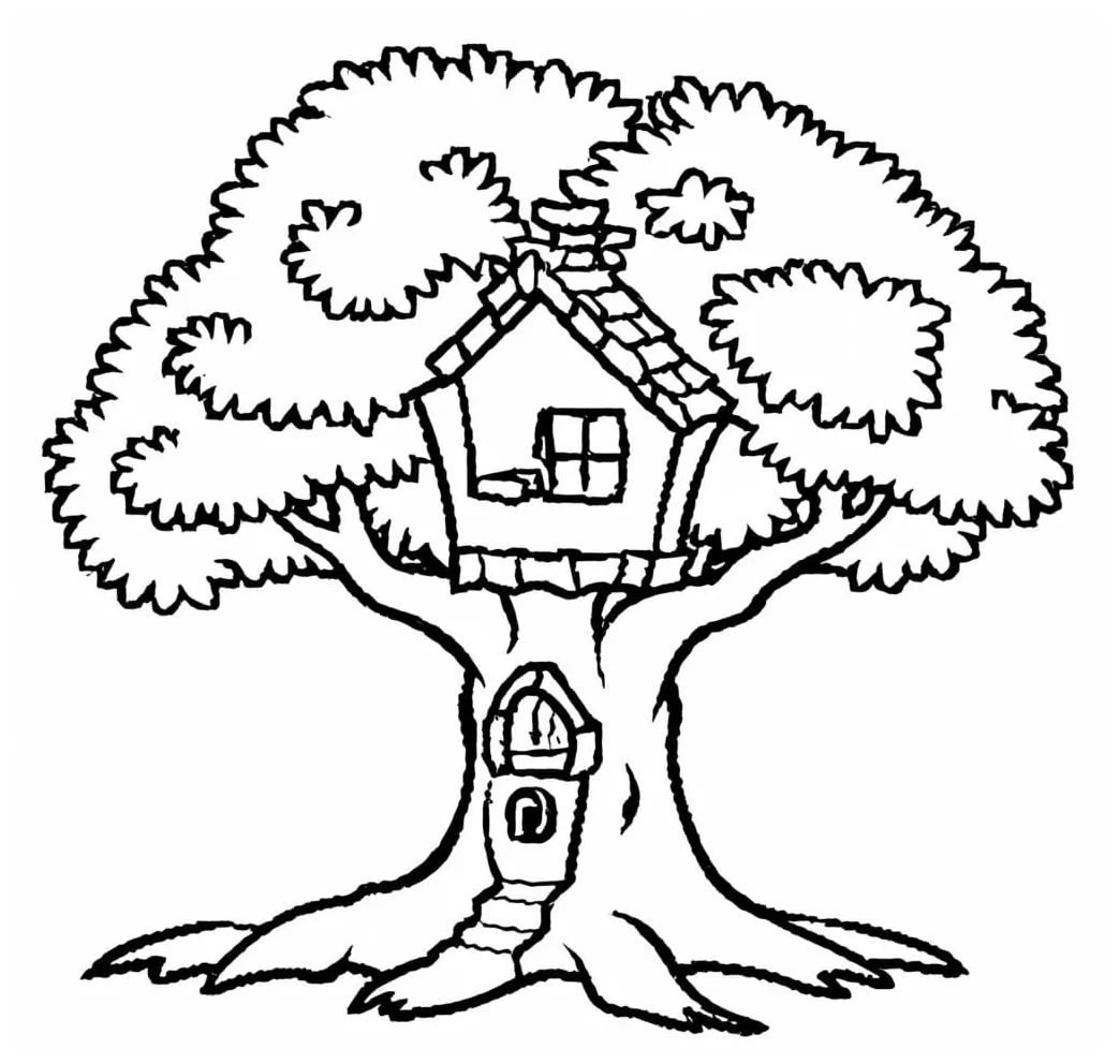 Tree house coloring pages coloringlib