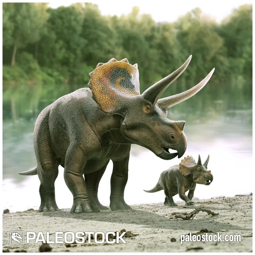 Real triceratops dinosaur