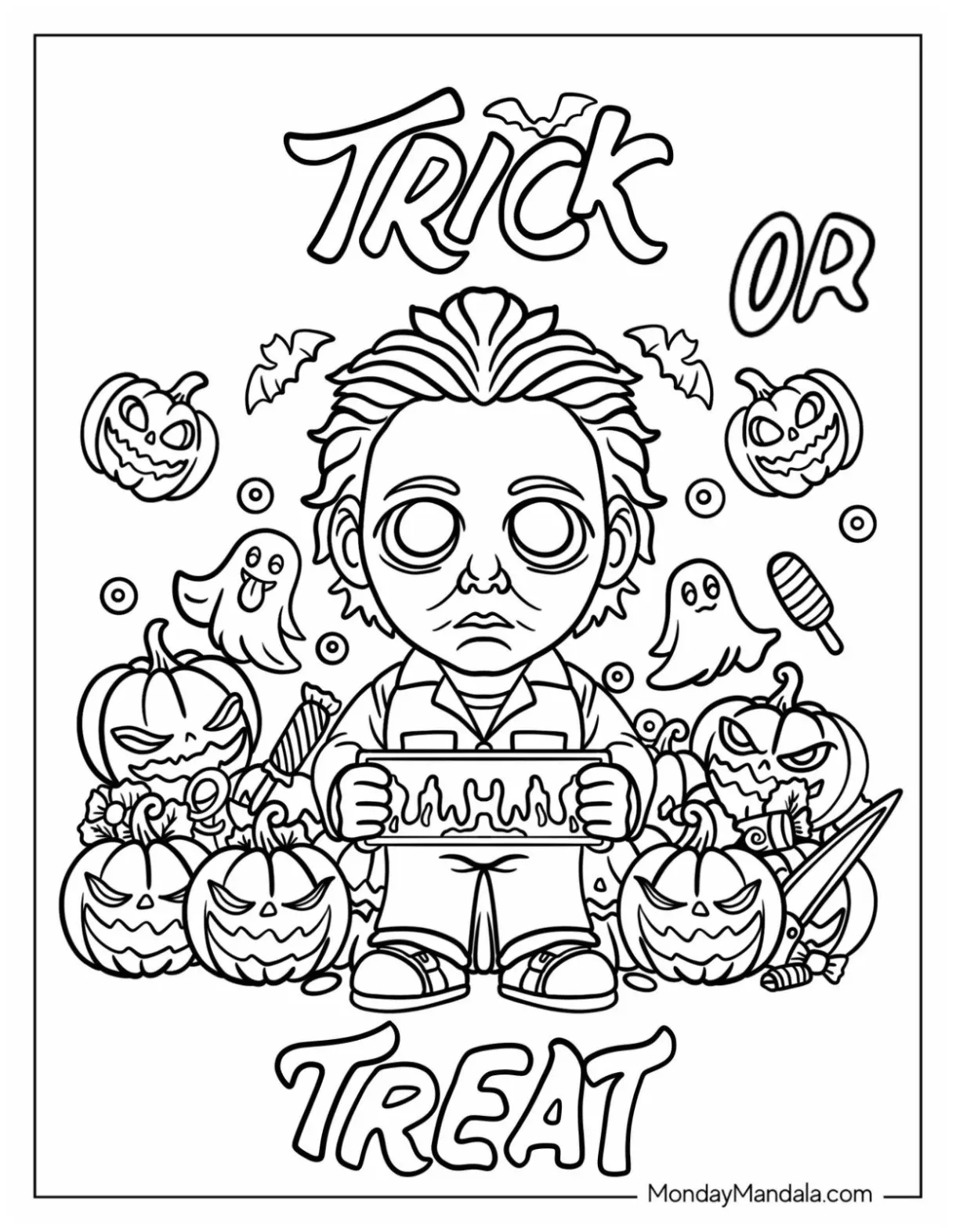 41 trick-or-treat coloring pages free pdf printables printable coloring page