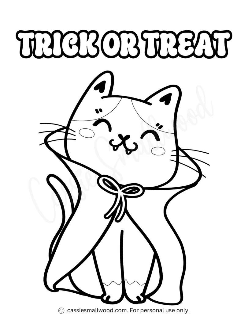 Trick or treaters coloring page welcome trick treaters greeting face