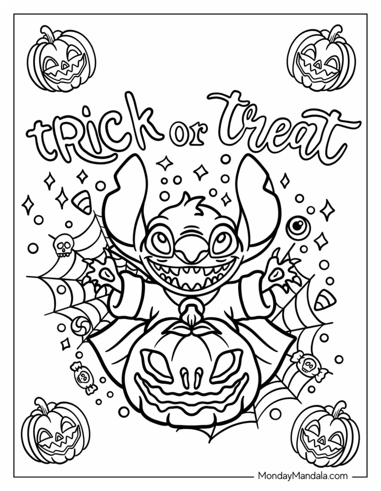 41 trick-or-treat coloring pages free pdf printables