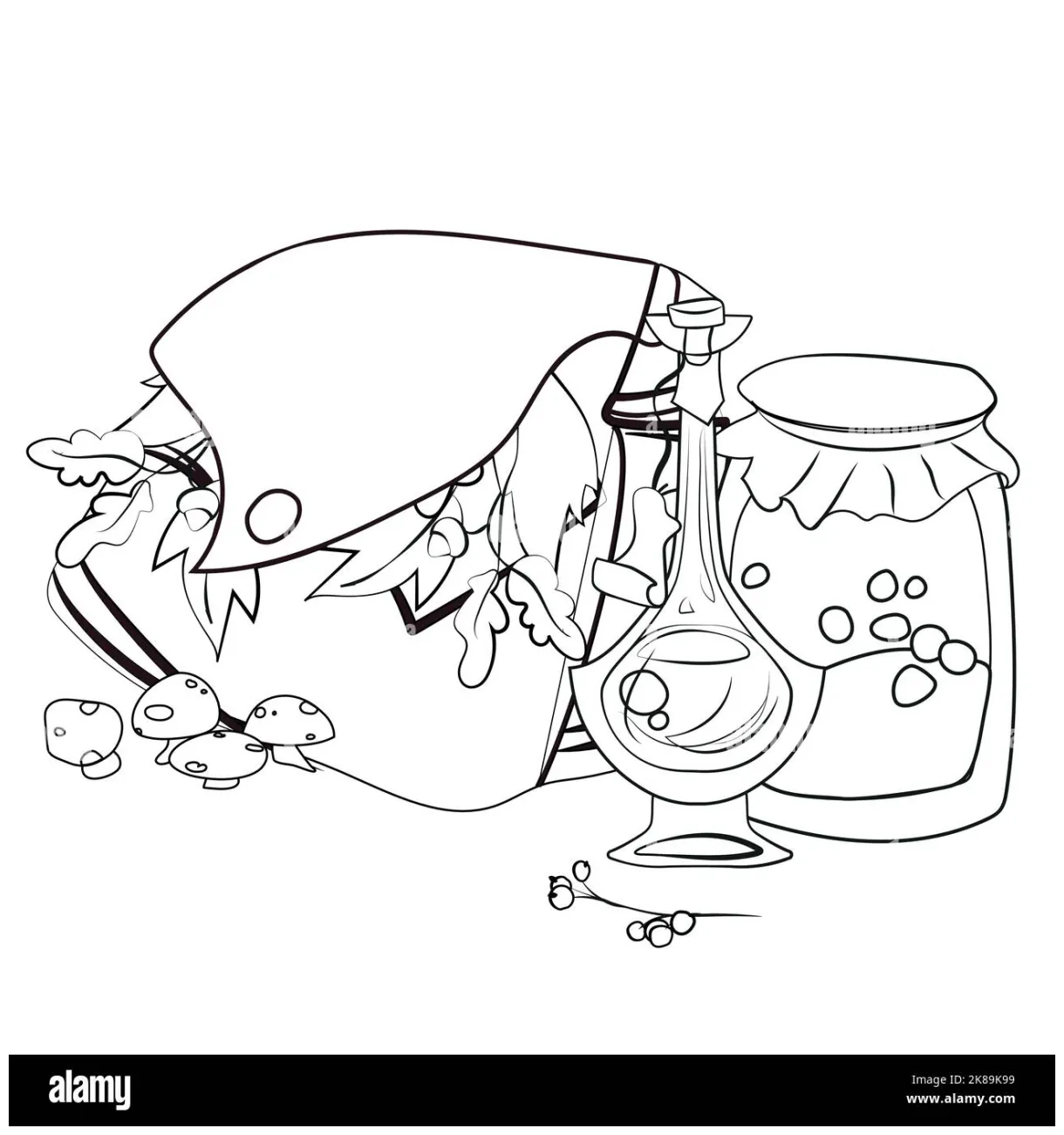 Trick or treat coloring page. halloween coloring page for kids. cartoon