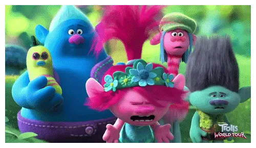 Trolls world tour reaction gif by dreamworks trolls find & share on giphy