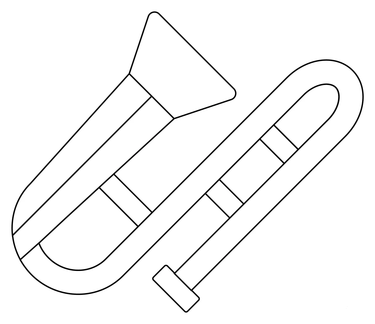 Trombone coloring page - ColouringPages
