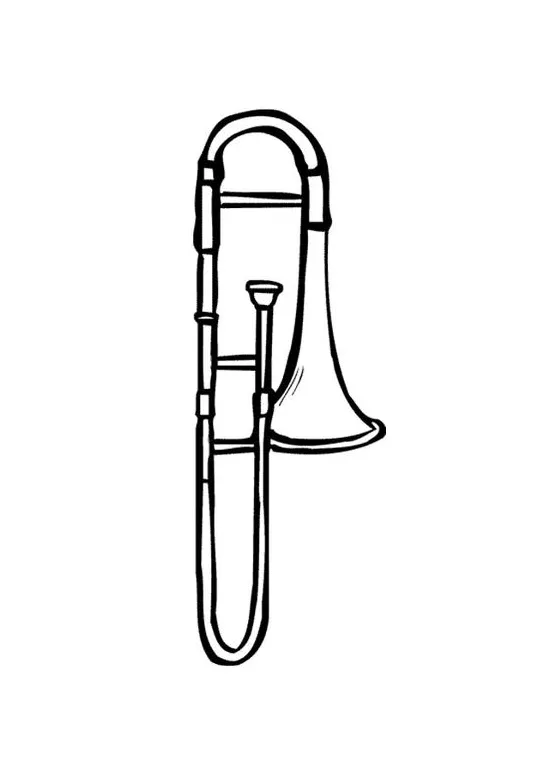 Coloring Page trombone - Free printables - Img 9592