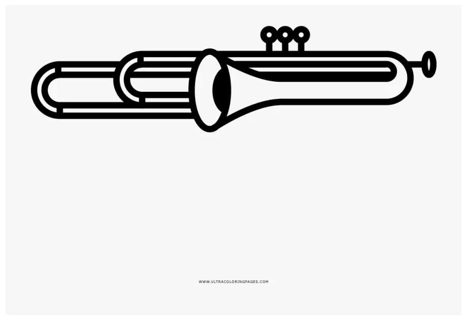Trombone Coloring Page , Free Transparent Clipart - ClipartKey