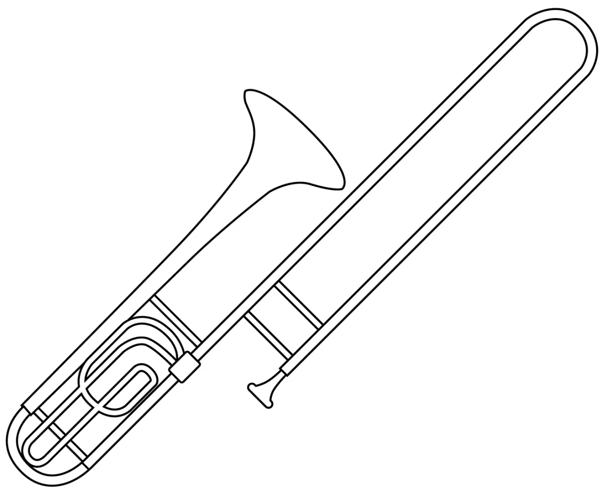 Trombone coloring page - ColouringPages