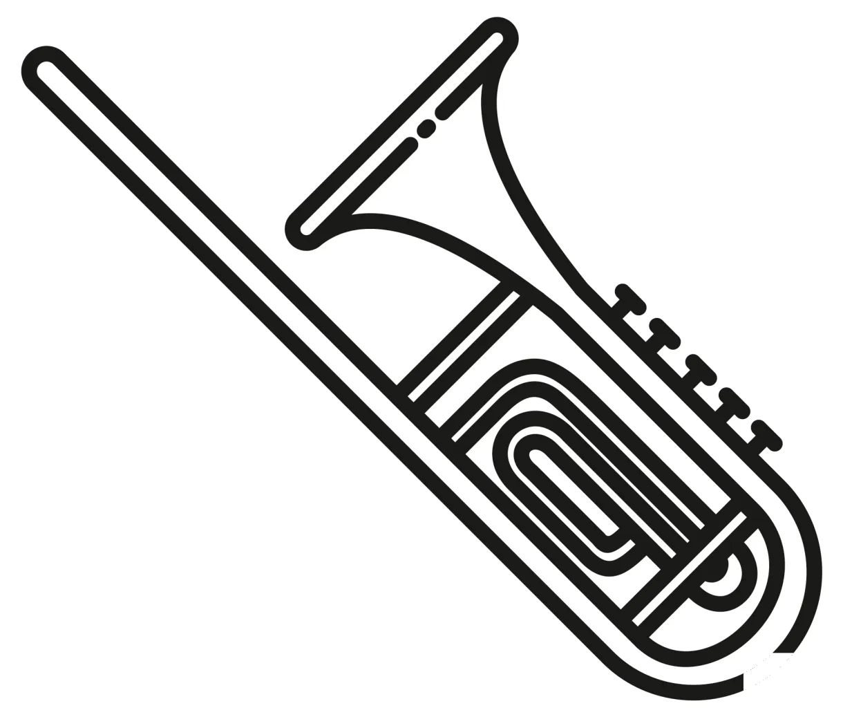 Trombone coloring page - ColouringPages