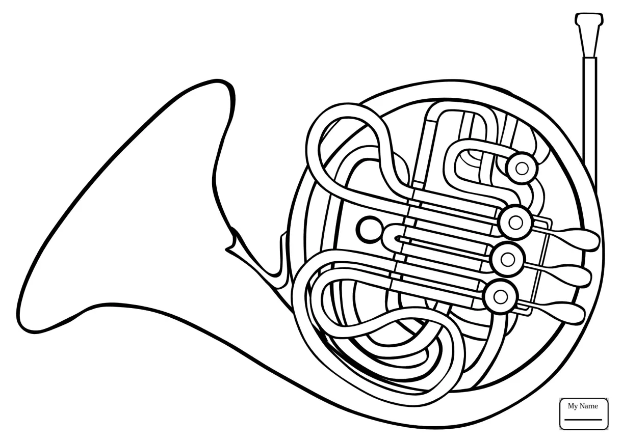 Trombone Coloring Page at GetDrawings | Free download