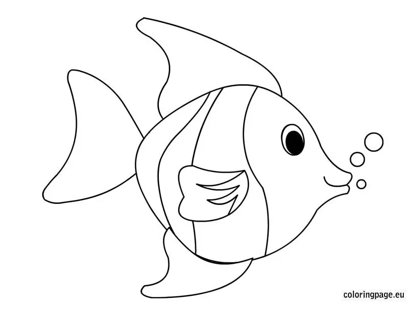 Tropical fish coloring page | Coloring Page