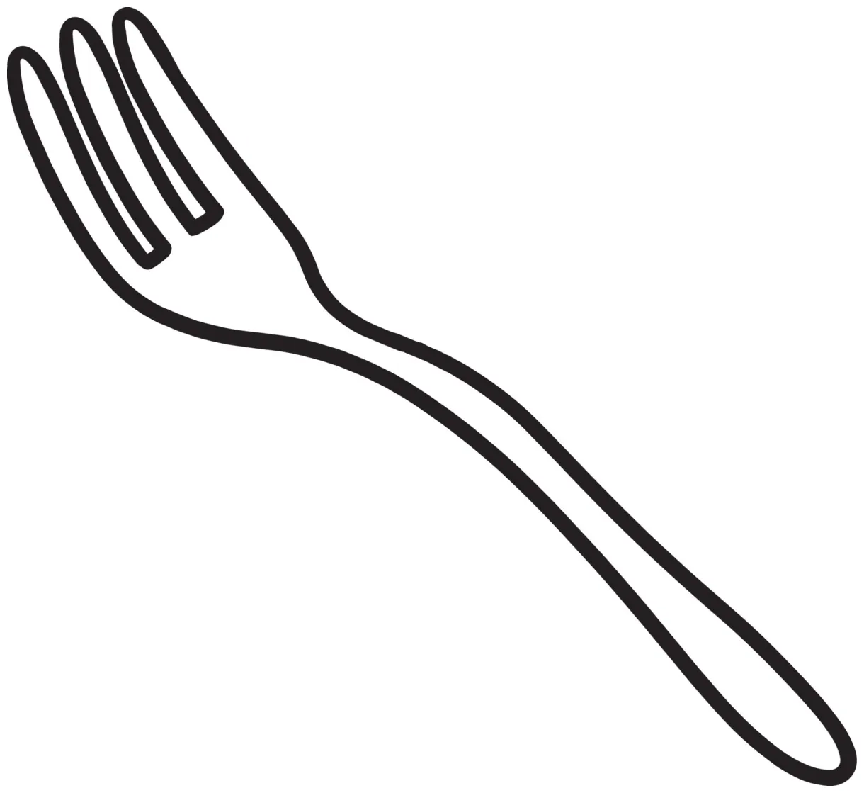 Thanksgiving fork isolated coloring page for kids 8209145 vector art at