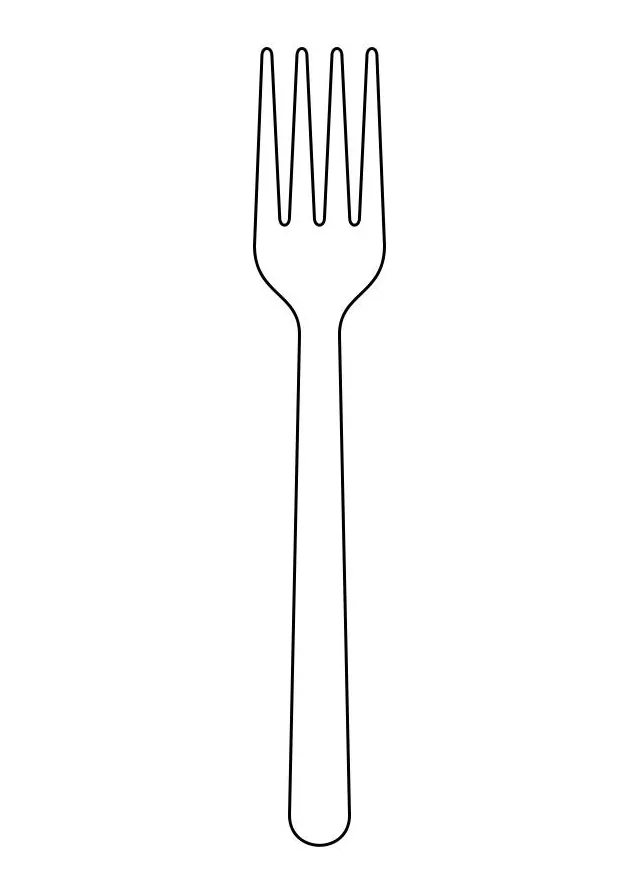 Coloring page fork free printables img 19154