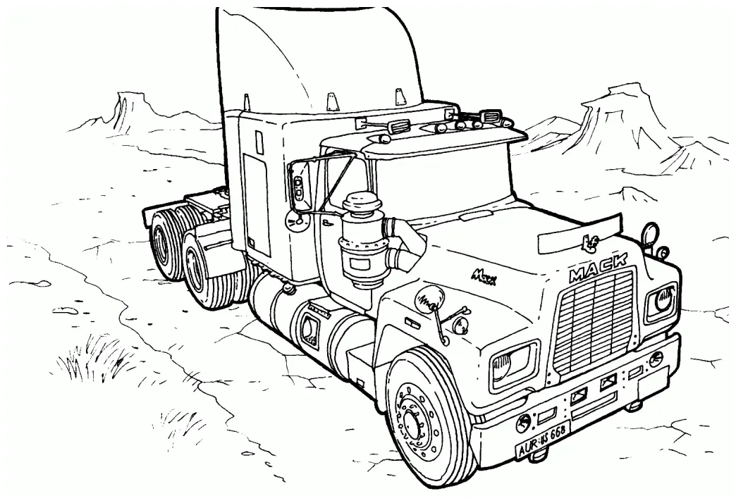 Truck coloring pages & books 100% free and printable!