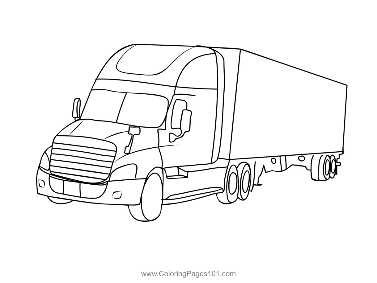 Daimler for kids free trucks printable coloring