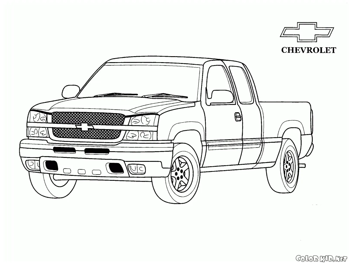 Coloring page truck jeep