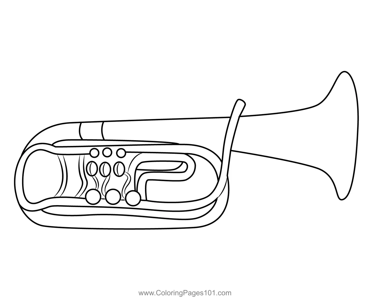 Old for kids free trumpet printable coloring