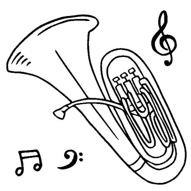 Printable tuba-coloring-page coloringpagebook printable coloring page