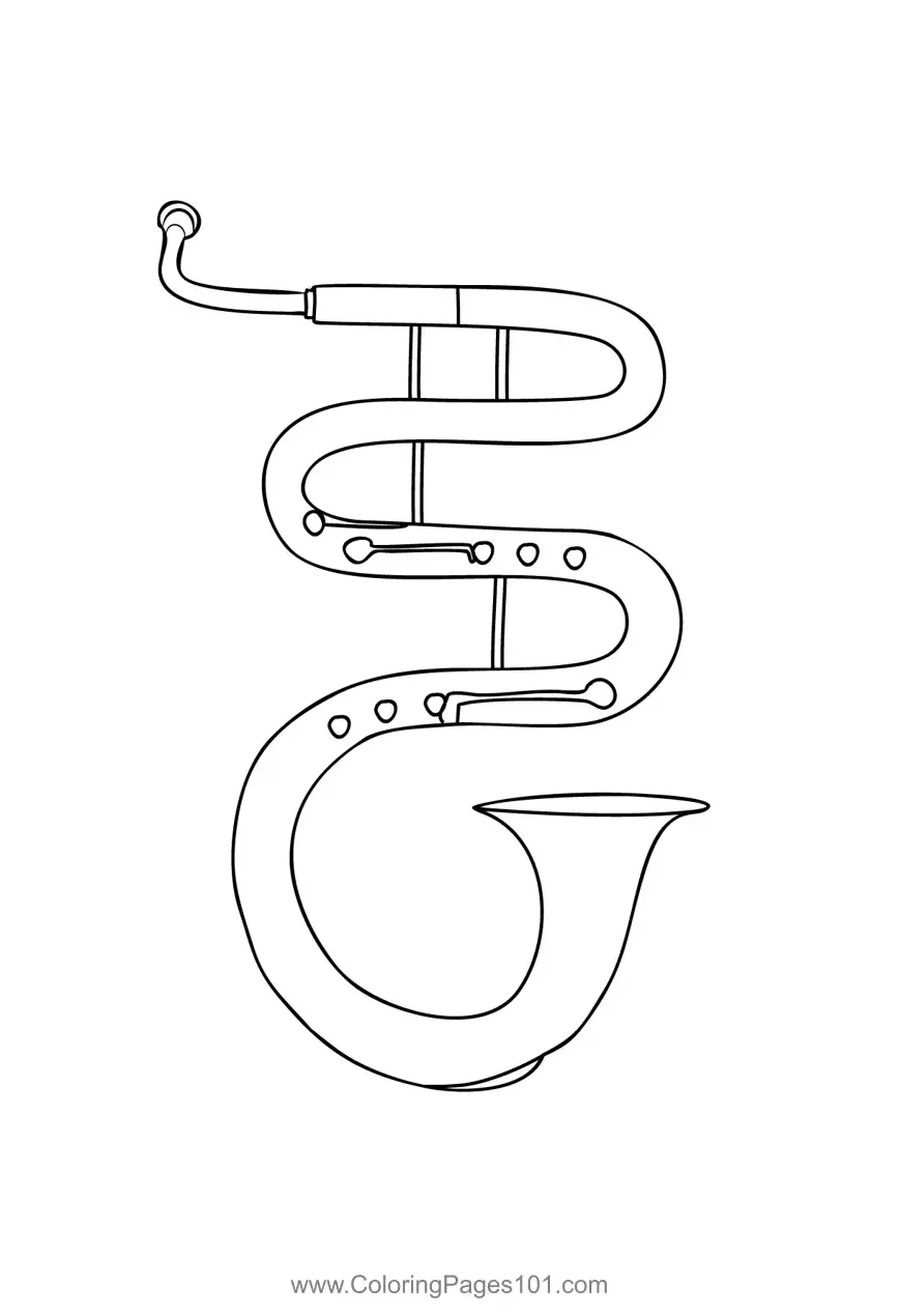 Bass for kids free tuba printable coloring pages