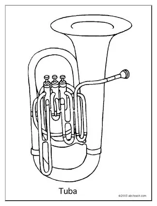 Coloring page tuba abcteach