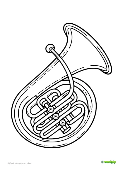 Coloring pages tuba