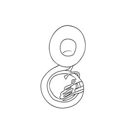 Sousaphone for kids free tuba printable coloring