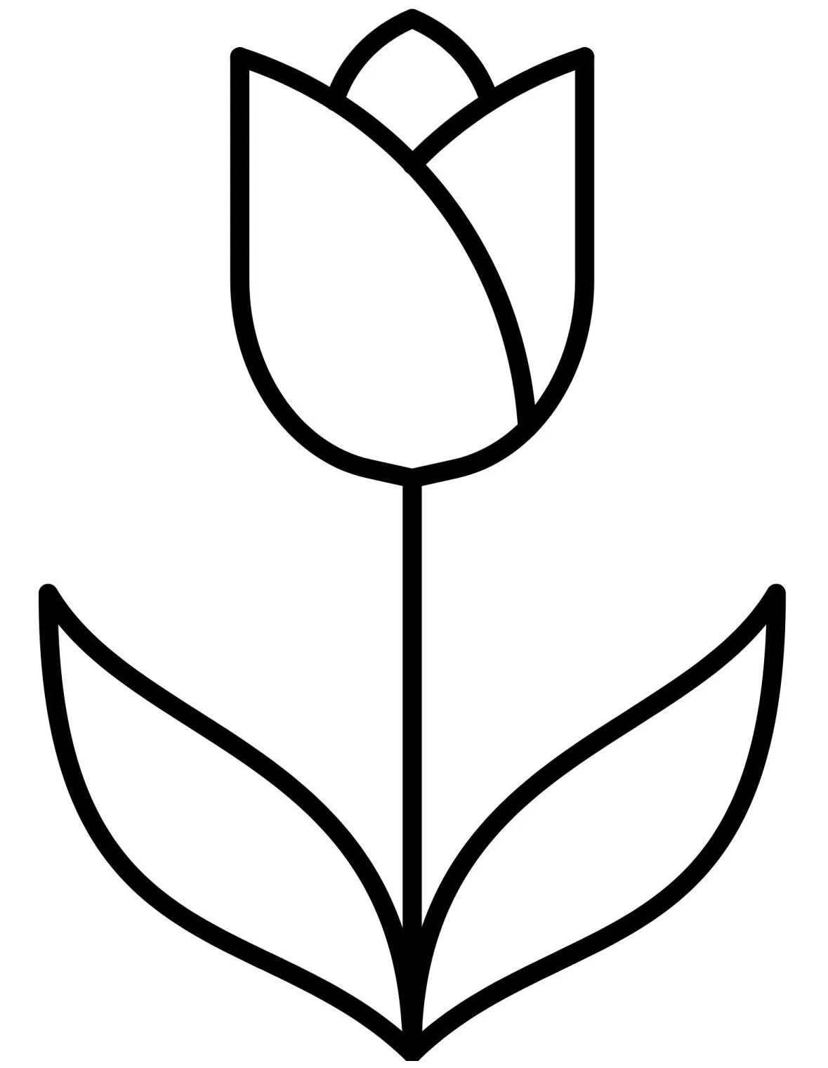 Tulip coloring page