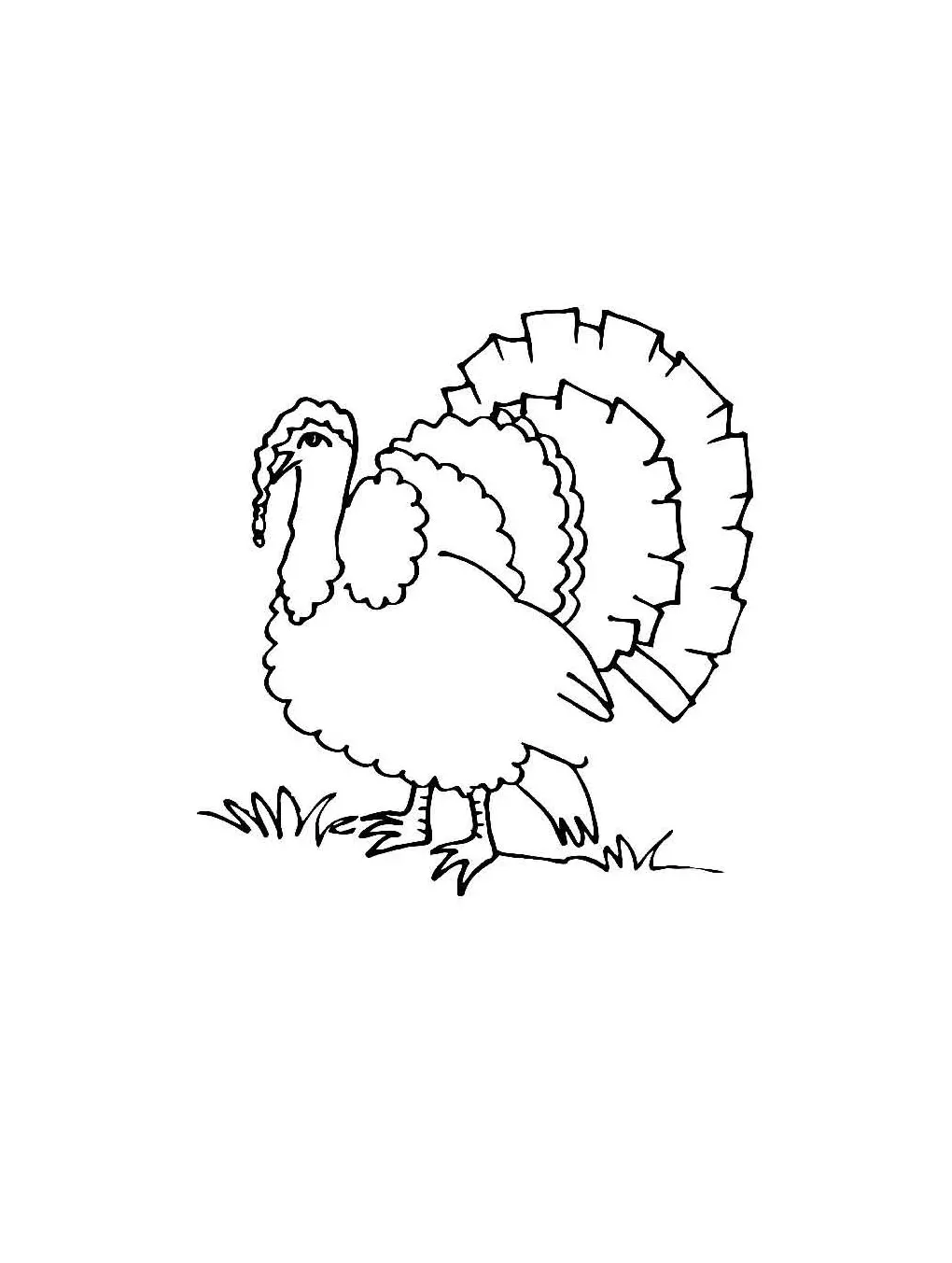 Turkey coloring page