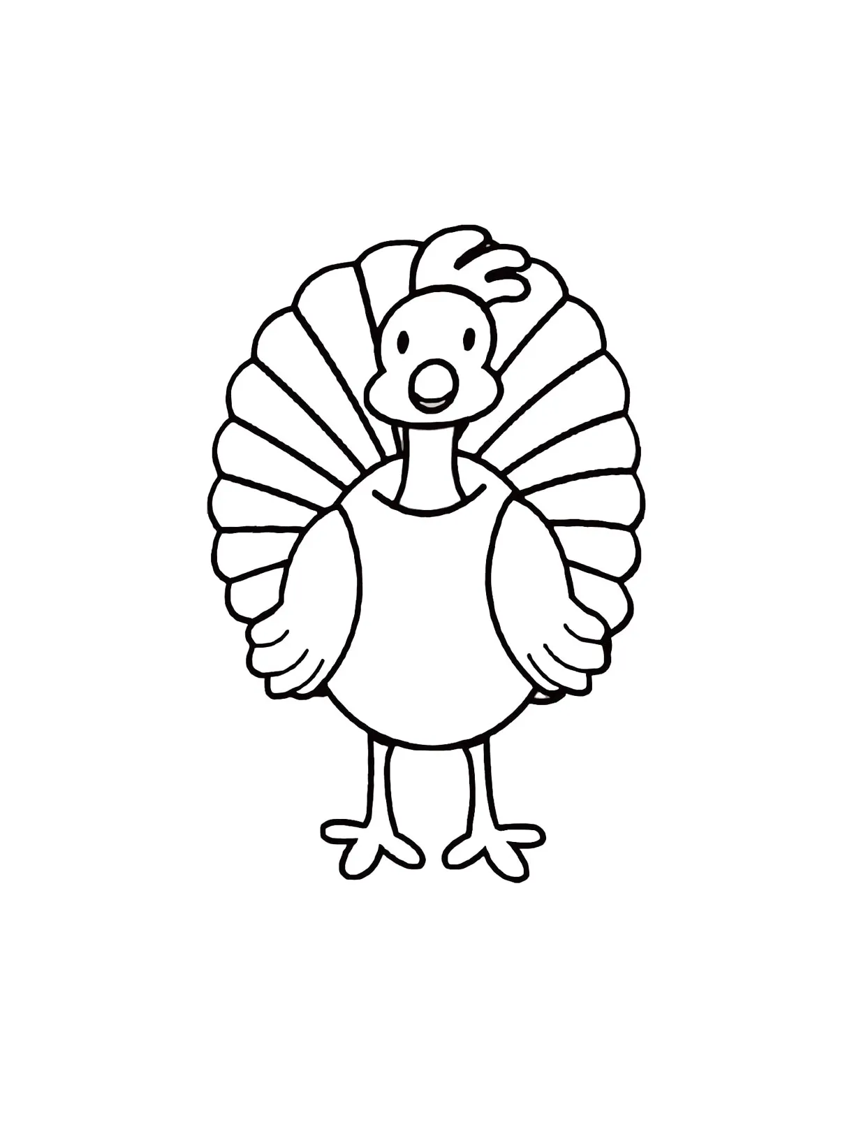 Turkey coloring page
