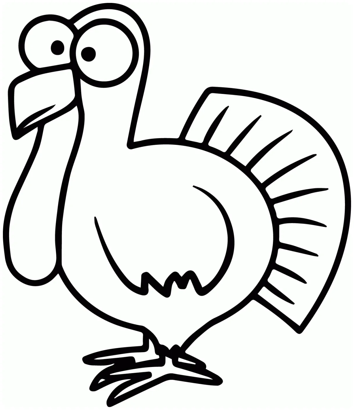 Coloring Pages Turkey Cartoon - Coloring Home