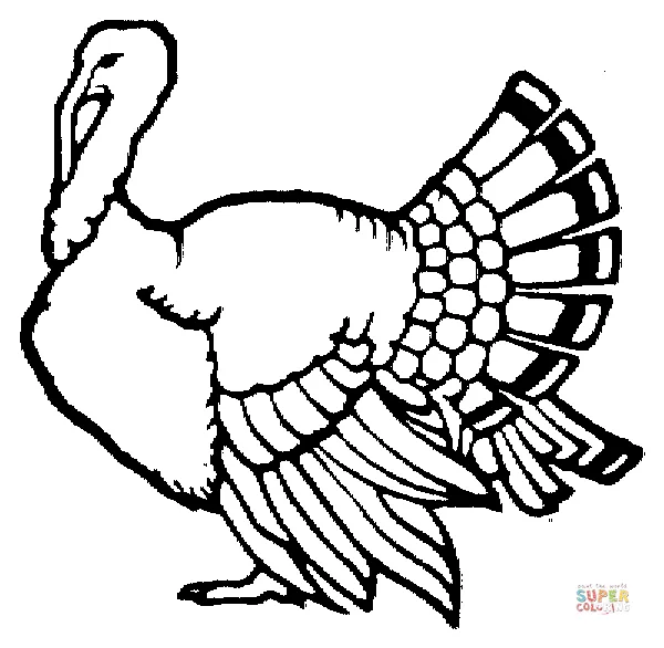 Turkey coloring page | Free Printable Coloring Pages