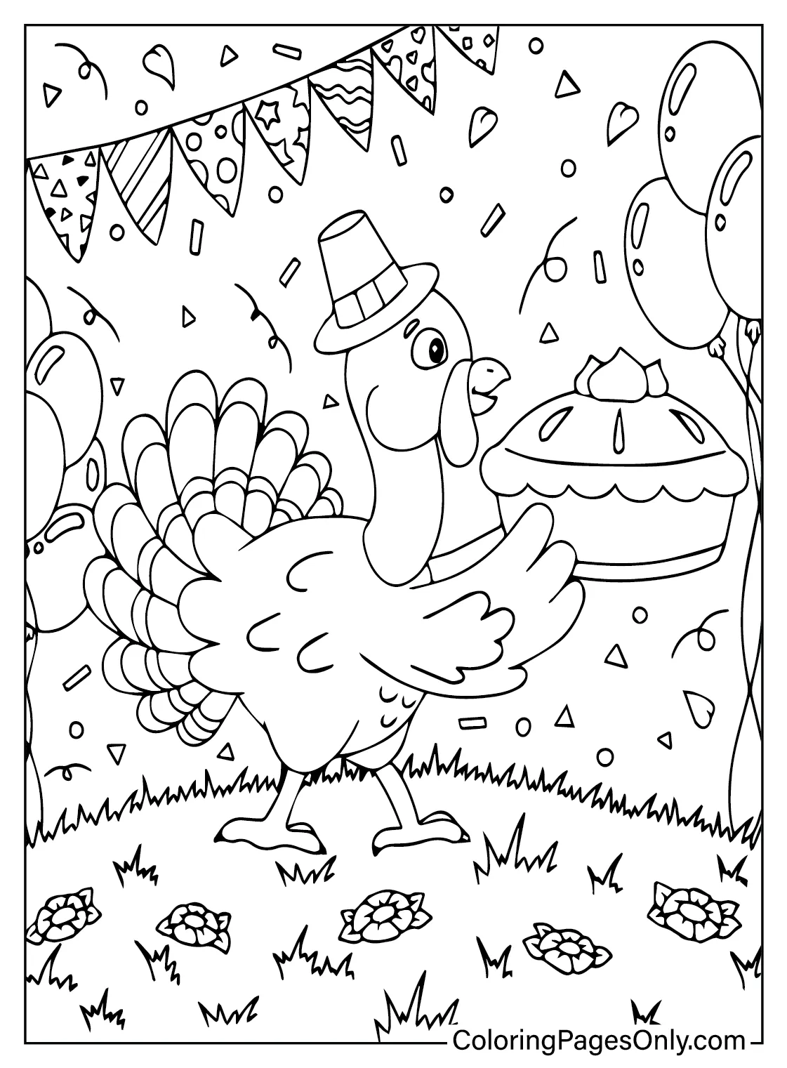 118 Turkey Coloring Pages - ColoringPagesOnly.com