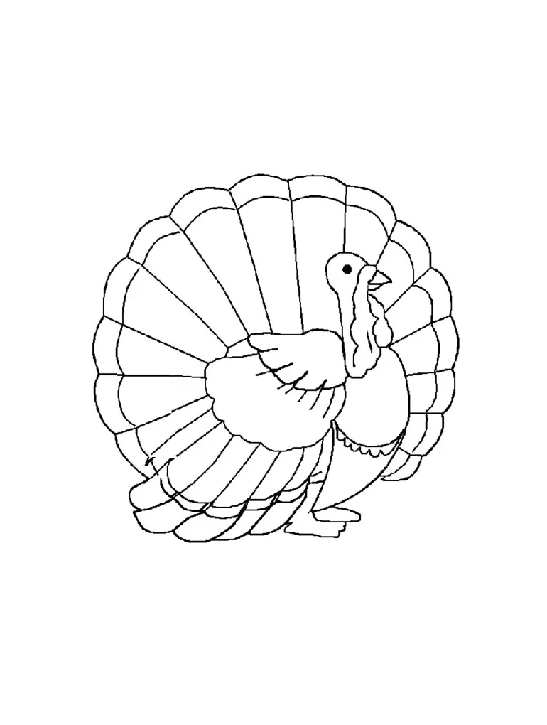 Turkey coloring page