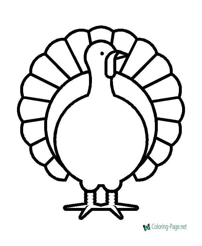 Preschool Turkey Coloring Pages