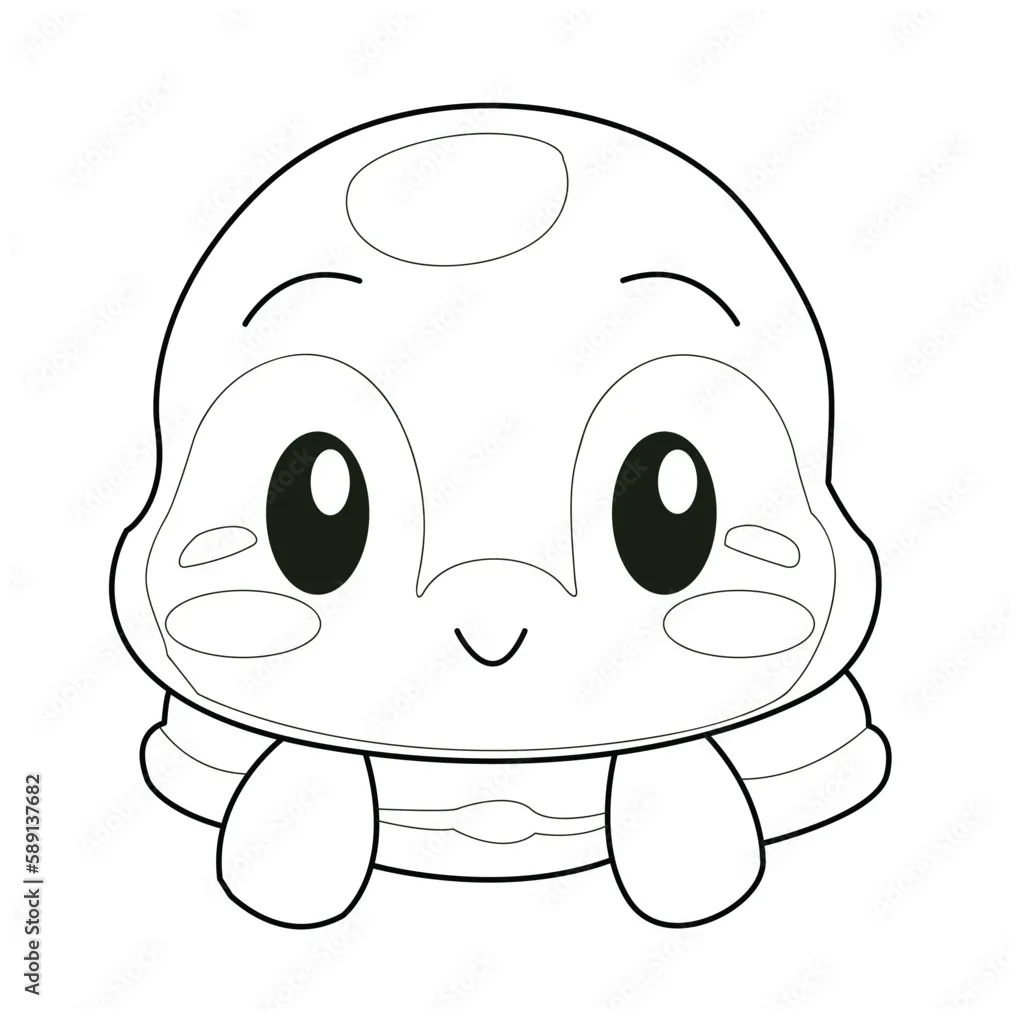 Cartoon . coloring page or book for kids. hand