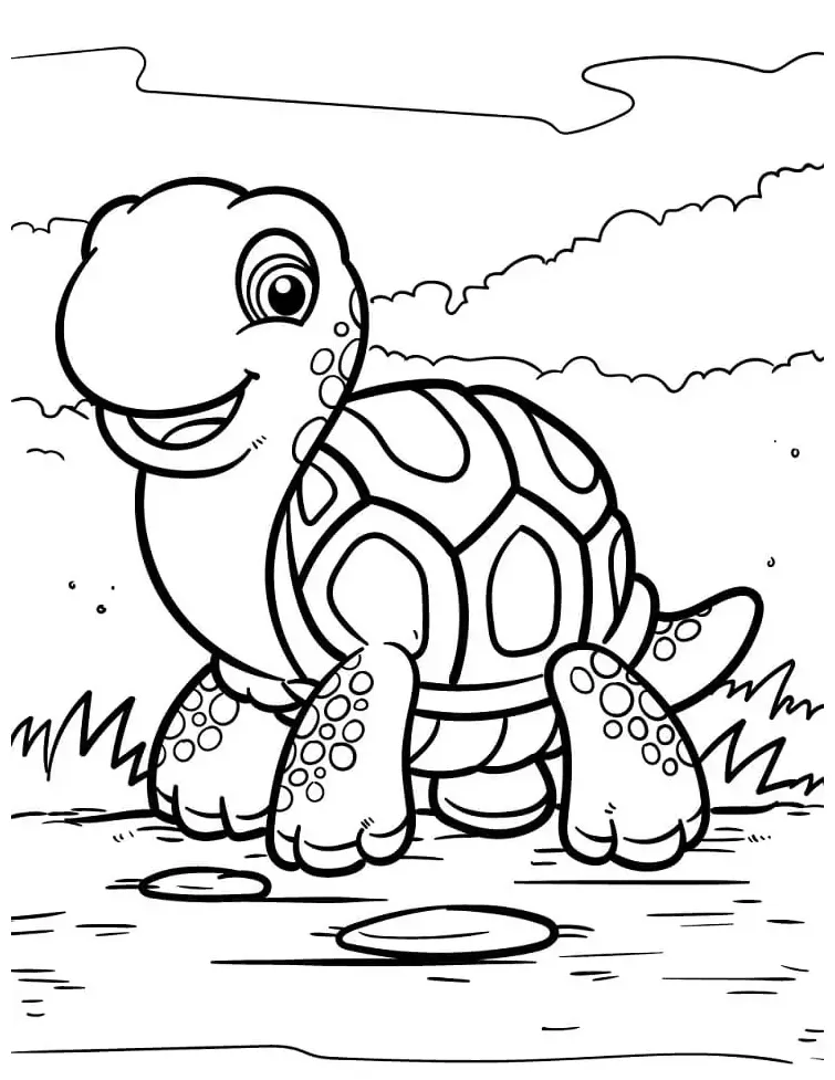 Turtle coloring page